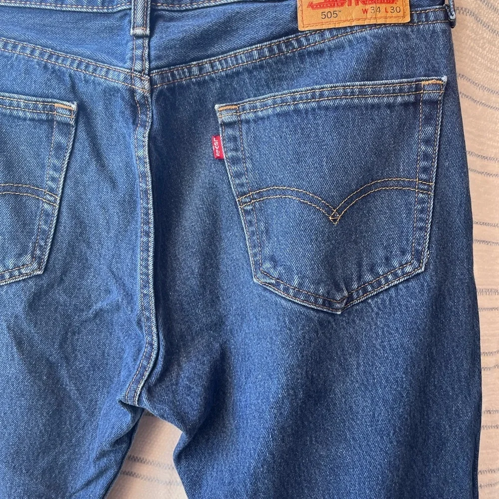 Levi's Blue 505 Straight Jeans Classic Denim